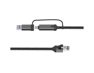 0,5m, USB-C + USB-A till Gigabit LAN