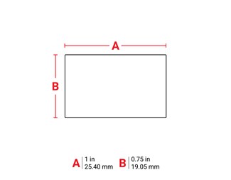 19,05 mm bred x 12,70 mm hög 1/140st