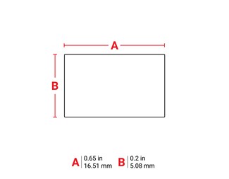 16,51mm bred x 5,08mm hög 1/10000st