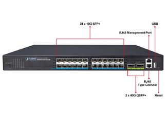 Managed Ethernet Switch med AC 240V & 48V DC Redundant Power