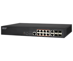 ECS4100-12PH, 8xTX PoE+(180W) + 2xSFP + 2xkombo RJ45/SFP
