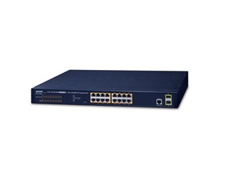 16-Port 10/100/1000T 802.3at PoE + 2-Port 100/1000X SFP