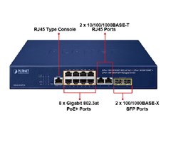 8st 10/100/1000T PoE,2st 10/100/1000T,2st 100/1000X SFP