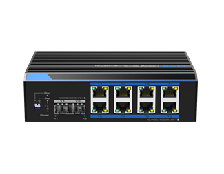 8x10/100/1000TX PoE 30W, 2x Gigabit SFP (DIN-nätdel)