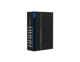 8x10/100/1000TX PoE 30W, 2x Gigabit SFP (DIN-nätdel)