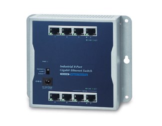 8-Port 10/100/1000T,IP30,-20-60, inkl adapter 12V 1A