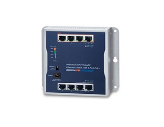 8-Port 10/100/1000T(4POE+) ,IP30,-20-60,inkl adapter 54V 72W