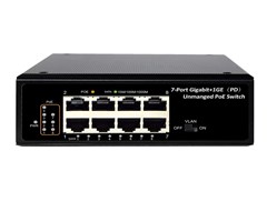 7x10/100/1000TX PoE 30W, 1xPoE PD 95W