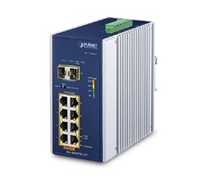 8-Port 10/100/1000T 802.3at PoE + 2-Port 100/1000X SFP, 12V