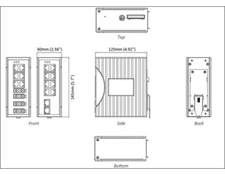 8x10/100TX, 2x100/1000 SFP