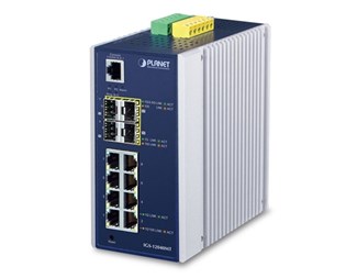 Industrial 8-Port 10/100/1000T + 2-Port 100/1G SFP + 2-Port