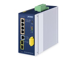 12V Booster, L2+ 4-Port Gb 802.3bt, 1-Port Gb, 2 SFP 1G/2.5G