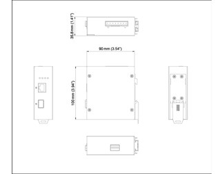 EL8000-V1E 1000TX till Gigabit SFP, 12-48VDC