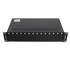 För 14 st mediakonverterare med 2x 230V AC