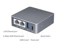 1xLAN, 1x WAN, Aluminiumlegering