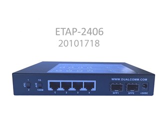 Noll fördröjning ETAP-2406 100/1000Base-T & SFP, USB ström