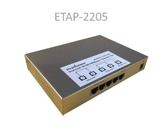 Dubbel länk ETAP-2205 10/100/1000Base-T TAP, PoE, USB ström