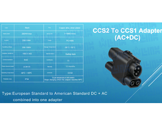 Adapter CCS Combo 2 till CCS combo 1, 250A