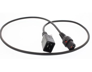 1m, C13/C20 3x1mm2, svart