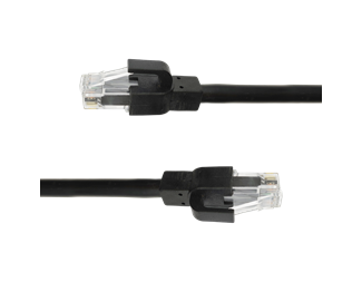 0,5m, svart Cat6.A U/UTP, inre armering