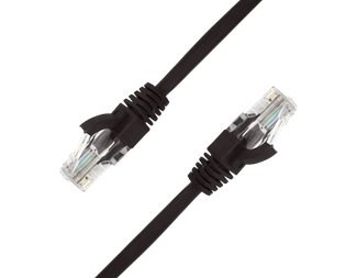 1m, svart Cat6.A U/UTP