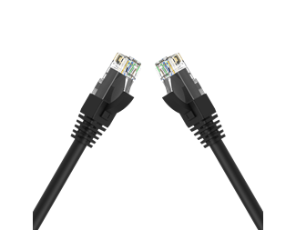 1m, svart Cat6.A U/UTP