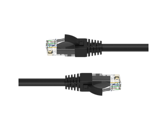 1m, svart Cat6.A U/UTP