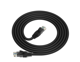 1m, svart Cat6.A U/UTP