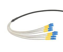 85m 9/125, 8 fiber dragögla med omlottlagda fibersvansar