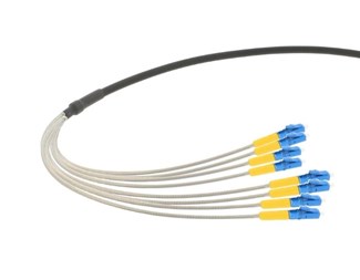 85m 9/125, 8 fiber dragögla med omlottlagda fibersvansar