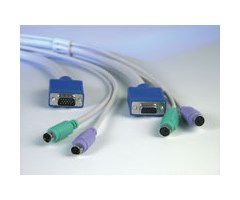 5m, VGA Hane + 2xPS/2 Hane till VGA Hona + 2xPS/2 Hona