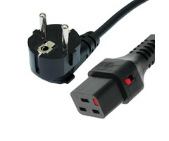 2m, Schuko/C19 3x1mm2, svart