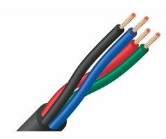 Kabel lyd/lys fleksibel 4x0,2mm2 100 meter