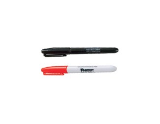 Permanent marking pen - regular tip. Svart