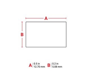 12,70 mm bred x 5,08 mm hög 1/10000st