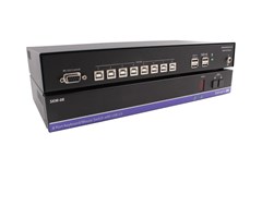 8-portars KM-switch med USB 2.0-delning