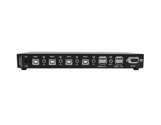 4-portars KM-switch med USB 2.0-delning