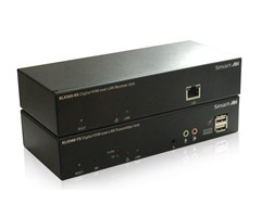 DVI-I Sändare & mottagare KVM USB, ljud på Cat.5E/6