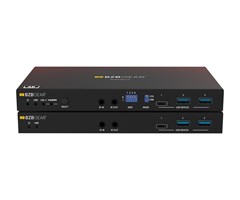 HDMI/USB-C KVM förlängare/växel med Lan