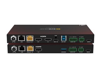 HDMI/USB-C KVM förlängare/växel med Lan