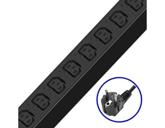 12xC13 ut, Schuko 16A in, strömbryt. 19''