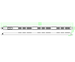 21xC13 ut,  IEC 60309 3P+E(Rödhandske) in. 16A in, 19''