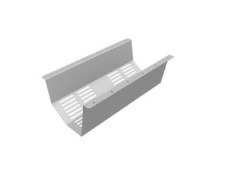 Uttaksbrønn for strømlist 370 x 200 mm, sølv