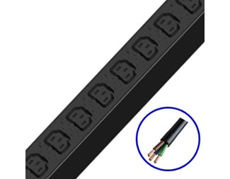 9 x C13, 16A in, Open end. 19'', 6m kabel