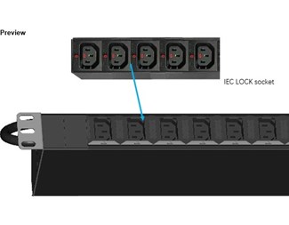 14xC13 ut, C14 10A in, vert.montering