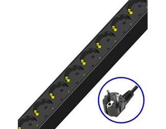 7x schuko uttag, 1xSchuko 2m, 16A