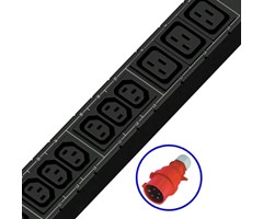 24xC13, 6xC19, röd.hand 3m 3x16A 400V