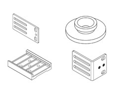 PX Zero U enclosure bracket. Contains 52mm sliding bracket
