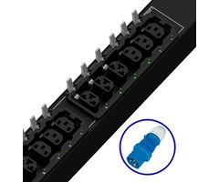 18xC13, 18xHDOT Cx. 1xIEC 60309 2P+E(Blåhandske) 230V 32A