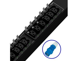18xC13, 18xHDOT Cx. 1xIEC 60309 2P+E(Blåhandske) 230V 32A